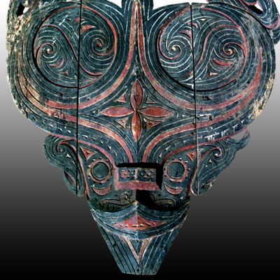 Batak Toba house ornament in the form of a buffalo head