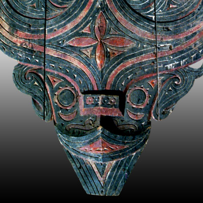 Batak Toba house ornament in the form of a buffalo head