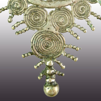 Silver earring or Kavata from the Tetum people of East Timor