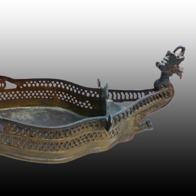 Kroe ceremonial bronze vessel in the form of an Islamic boat