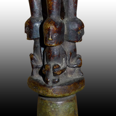 Batak riitual staff or Tungkot Malehat with bronze finial